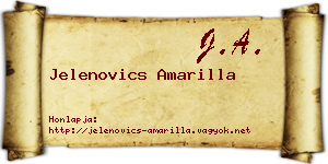Jelenovics Amarilla névjegykártya